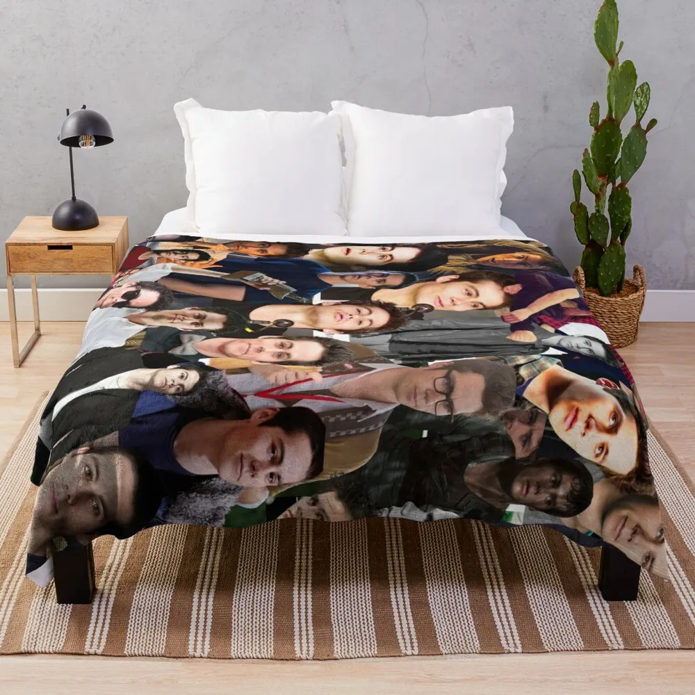 Dylan O'Brien Abstract Seamless Lateral Collage Pattern Throw Blanket Summer Beddings warm winter Blankets