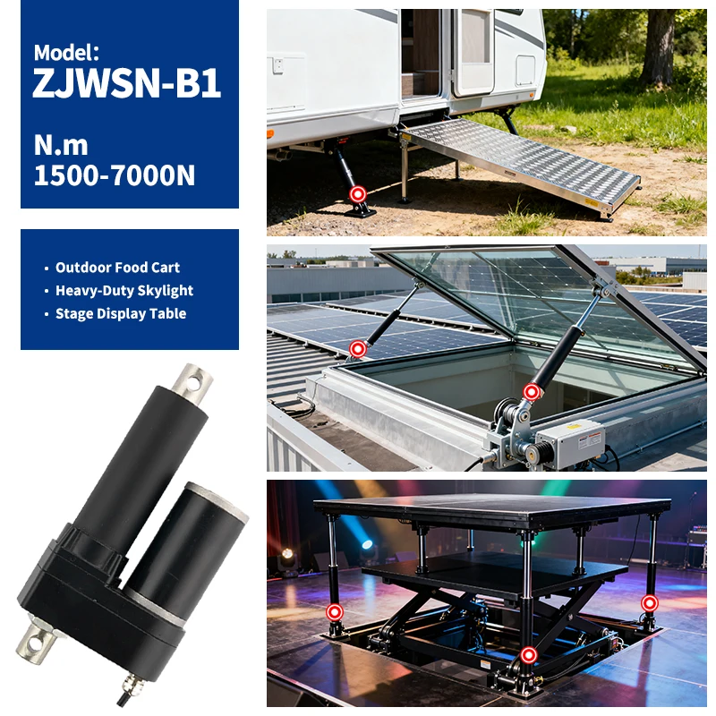 SMSAN IP68 مقاوم للماء 12 فولت المحرك الخطي 1200N 100 مللي متر 300 مللي متر 500 مللي متر 850 مللي متر 1000 مللي متر السفر جهاز تعقب للطاقة الشمسية الباب التحرك 40 مللي متر/ثانية