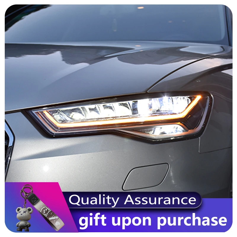 Car Headlight Styling FOR Audi A6L 2012-2018 Front Light DRL Head Lamp Upgrade Dynamic LED HID Projector Lens Tools Accessories