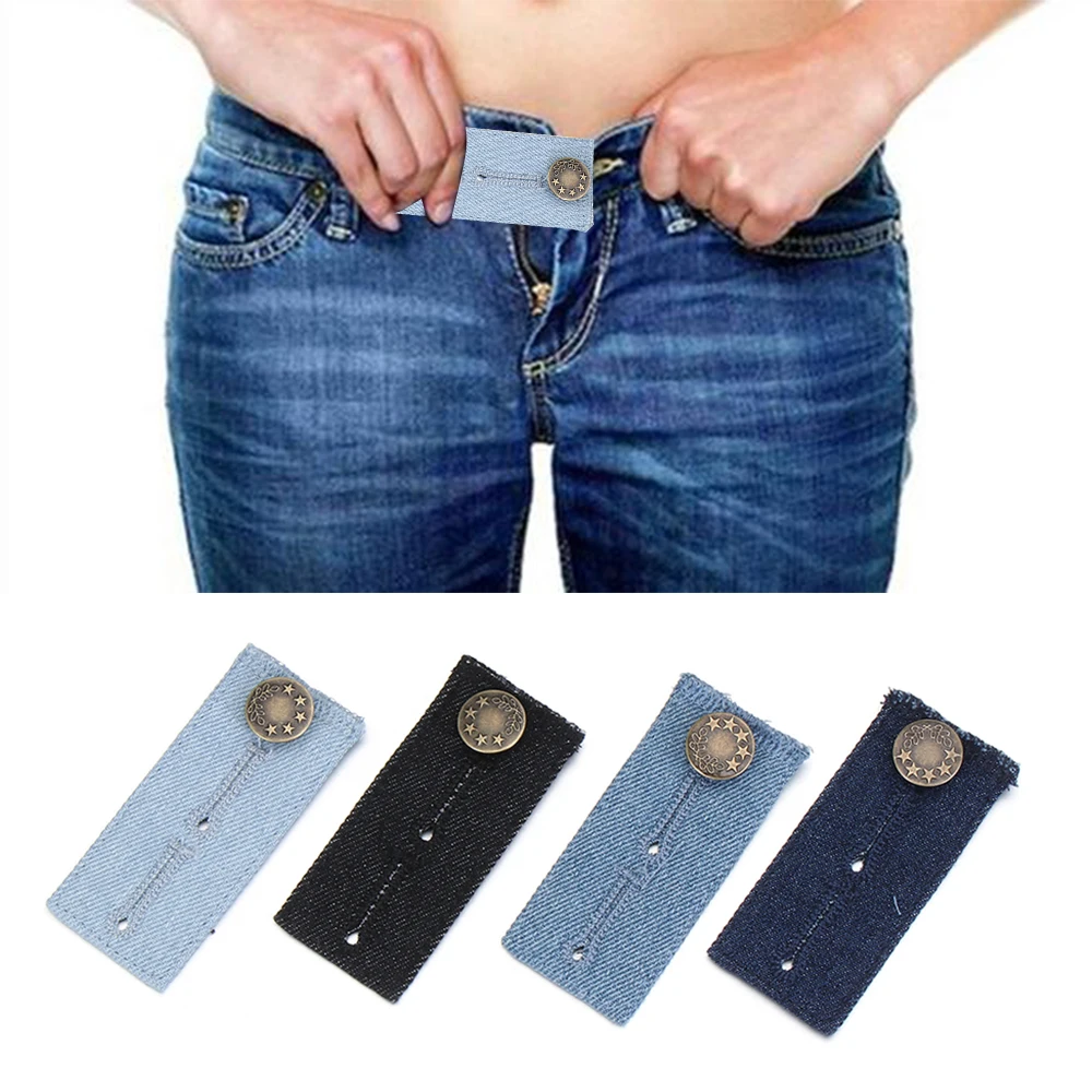 4PCS Pants Extenders Buttons Adjustable DIY Denim Clothes Fastener Jeans Waist Extension Snap for Men Women