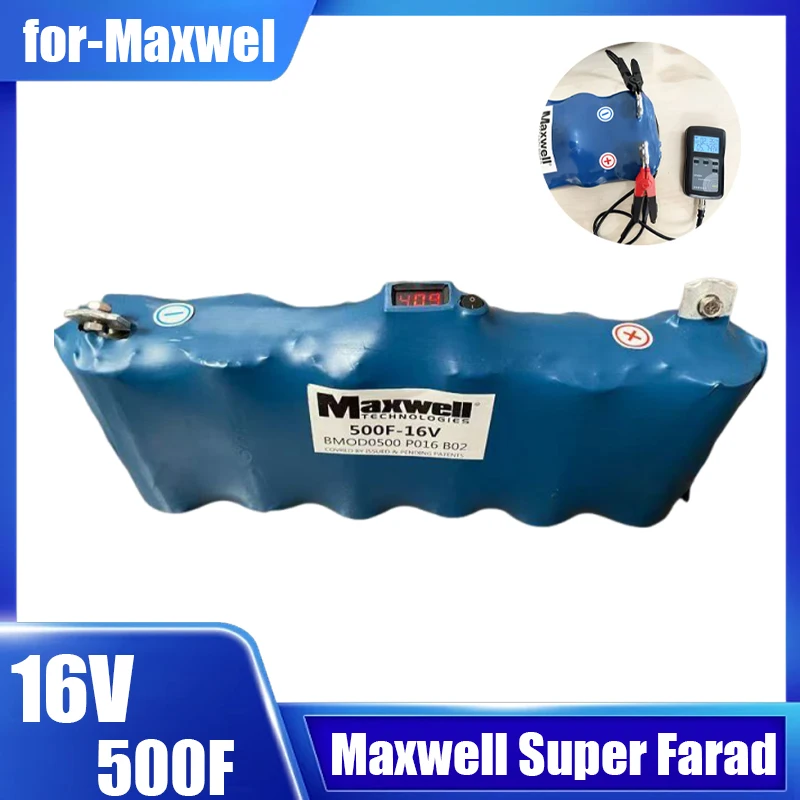 100% Original 16V 500F for Maxwell Super Farad Capacitor Car Rectifier 2.7V 3000F Audio Capacitor Cars Regulator Power Supply