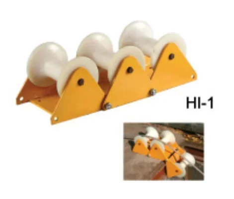 steel heavy  low voltage overhead cable guide wire opening electronic cable pulling rollers underground cable roller