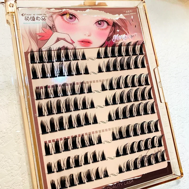 3/8 Rows Little Devil False Eyelashes Manga Lashes Reusable Natural Thick Fluffy Soft Single Individual Cluster Eye Extension