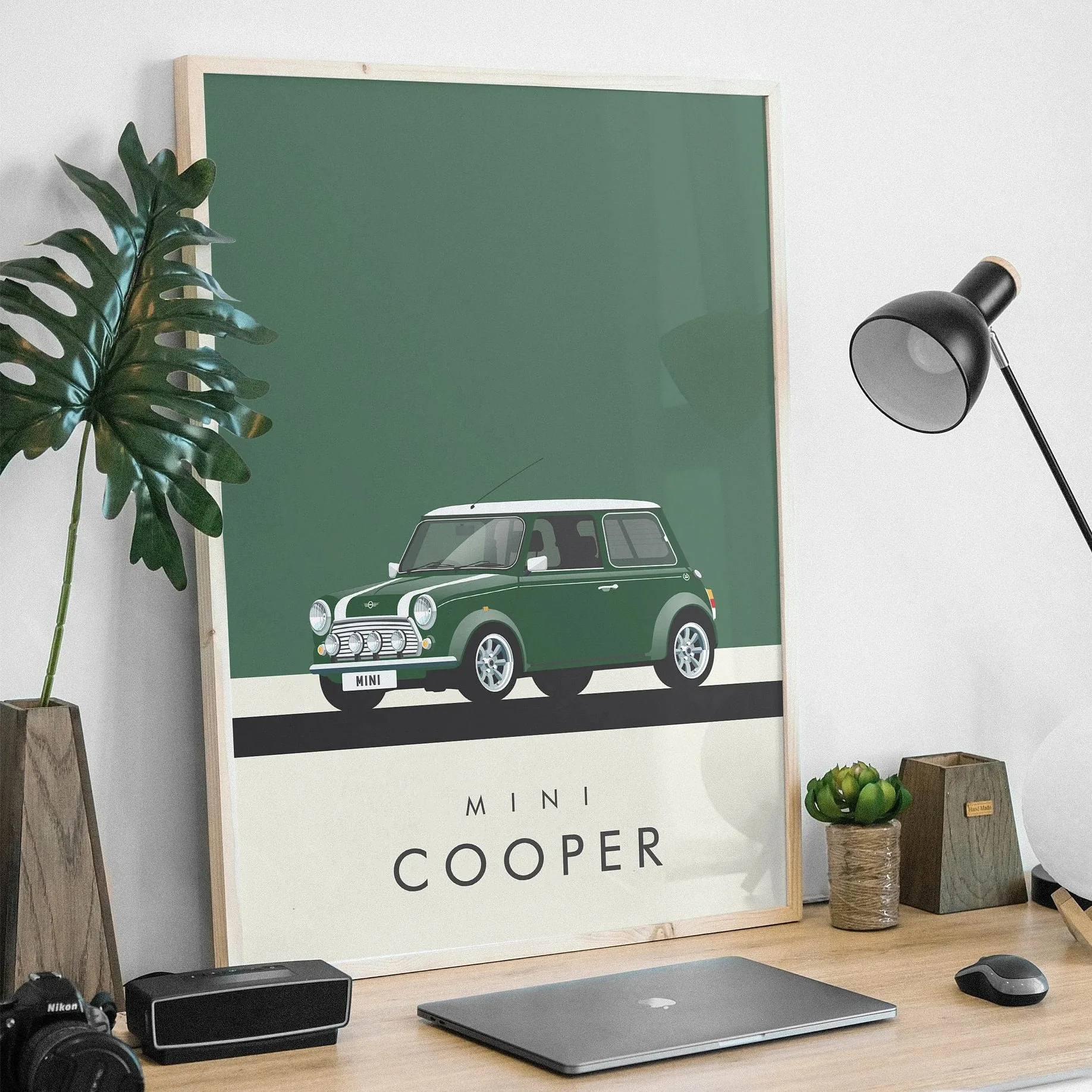 

Mini Cooper MK1 Classic Poster Print Canvas painting Minimalist Retro Car Wall Art Decor Picture For Living Bed Room Home Decor