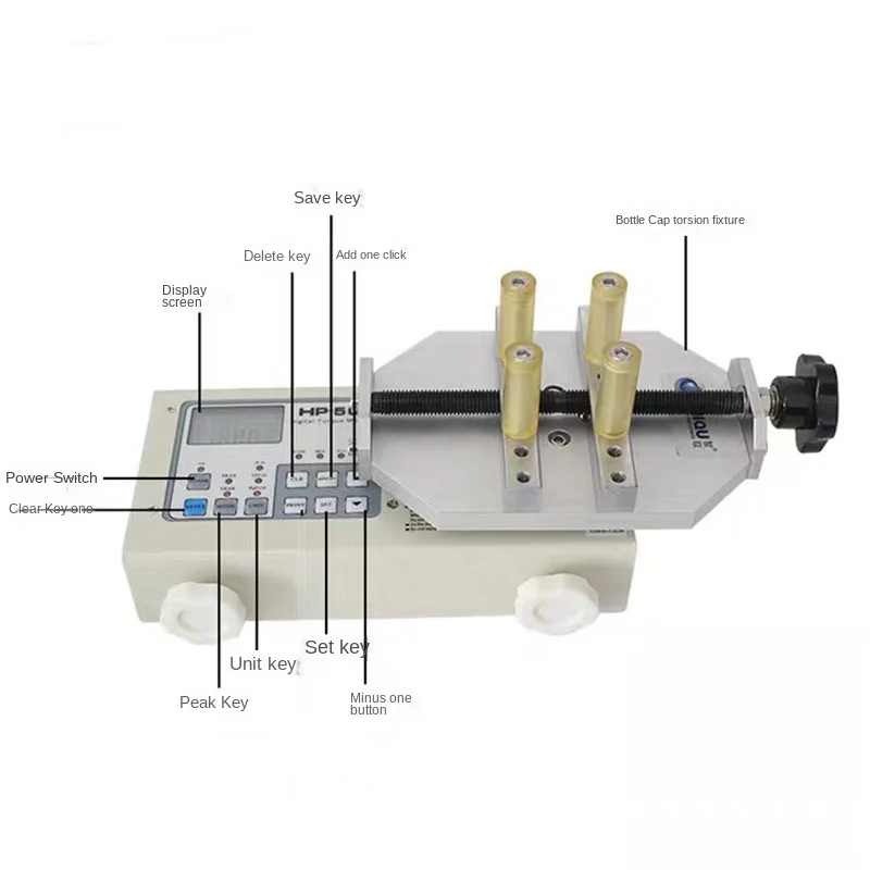 New HP-100 Digital Bottle Cap Torque Meter Tester 100kg/10 N.M s Torque Tester Bottle Cap Torque Tester Digital Torque Tester