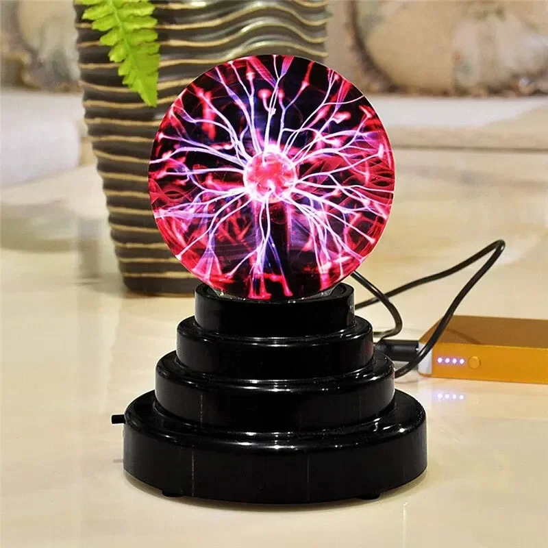 3/8 Inch Sound Control Magic Plasma Ball Lamp LED Night Light Atmosphere Touch Glass Plasma Light Christmas Party Decor Lighting