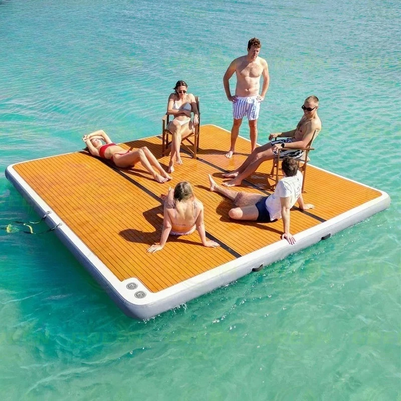 Inflatable Dock Deck Inflatable Floating Platform Float Dock Platform With Ladder 10ft*10ft floating dock