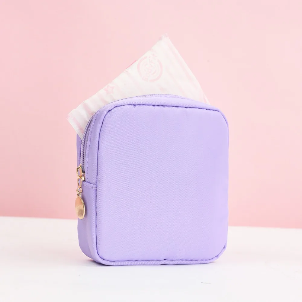 Fashion Pattern Sanitary Pad Bags Reusable Napkin Storage Organizer Women Pad Pouch Bags Portable Makeup Bags Coin Package