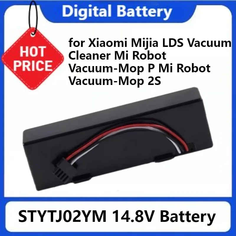 

STYTJ02YM Battery 14.8V for Xiaomi Mijia LDS Vacuum Cleaner Mi Robot Vacuum-Mop P Mi Robot Vacuum-Mop 2S for Haier JX37 Battery