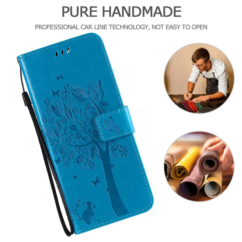 Funda tipo billetera con tapa para Moto E7 Power E4 G6 Play E6S 2020 G10 G30 G50 G60, con ranuras para tarjetas, soporte y bolsillo 2