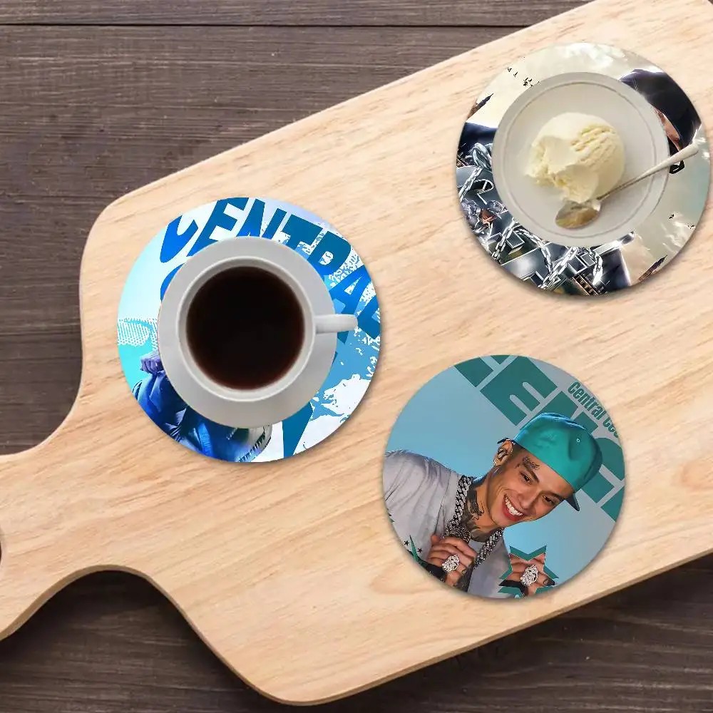 Hip hop rap C-Central Cee Singer Themed Wooden Coaster Non-Slip Heat-Resistant Fun Dining Table Decoration Cafe Restaurant Gifts