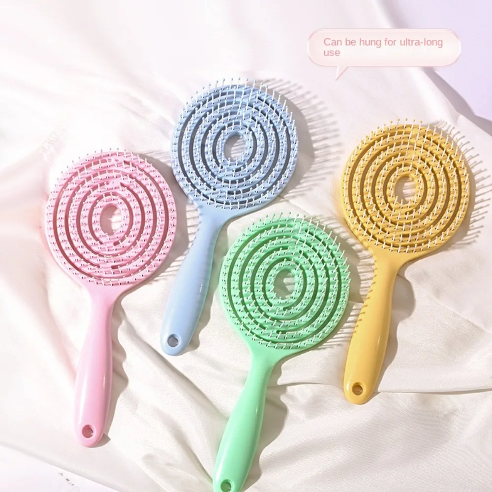 Barber Accessories Circular Massage Comb Hair Stylishing Tool PP Plastic Scalp Massager Convenient to Use Portable