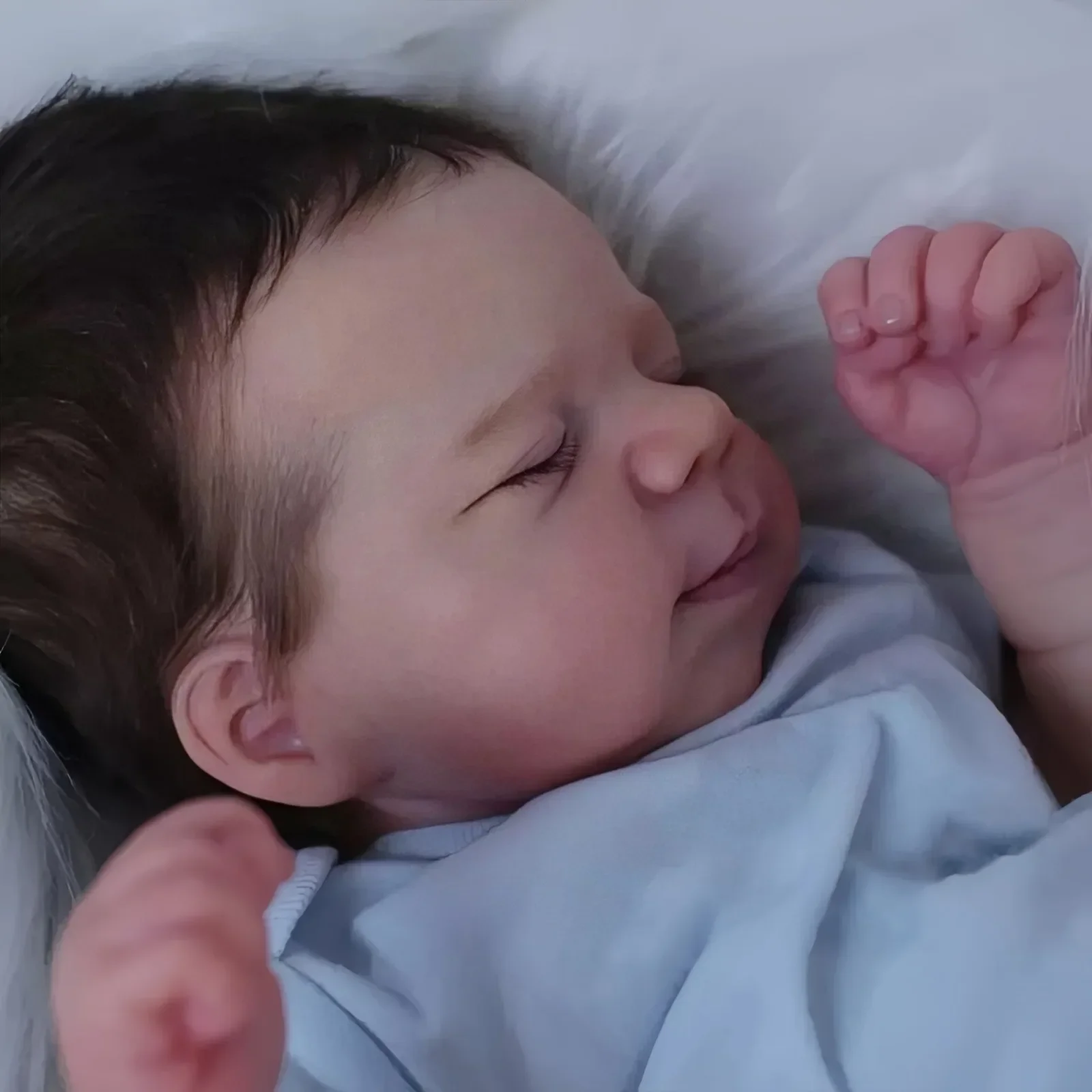 Risbecko 19 inch al geschilderd afgewerkte herboren babypop - handgemaakte herboren Preemie baby pasgeboren kinderen speelgoed cadeau meisje poppen