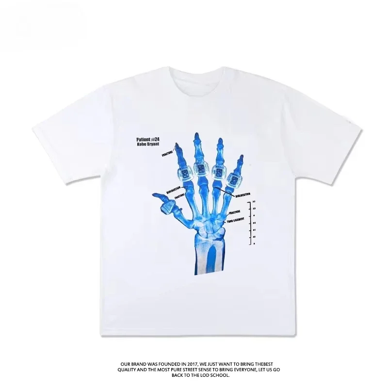 T Shirt Blue X-Ray Hand Anatomy T-Shirt Medical Skeleton Design Black Tee Funny Science Gift for Doctors Students Halloween