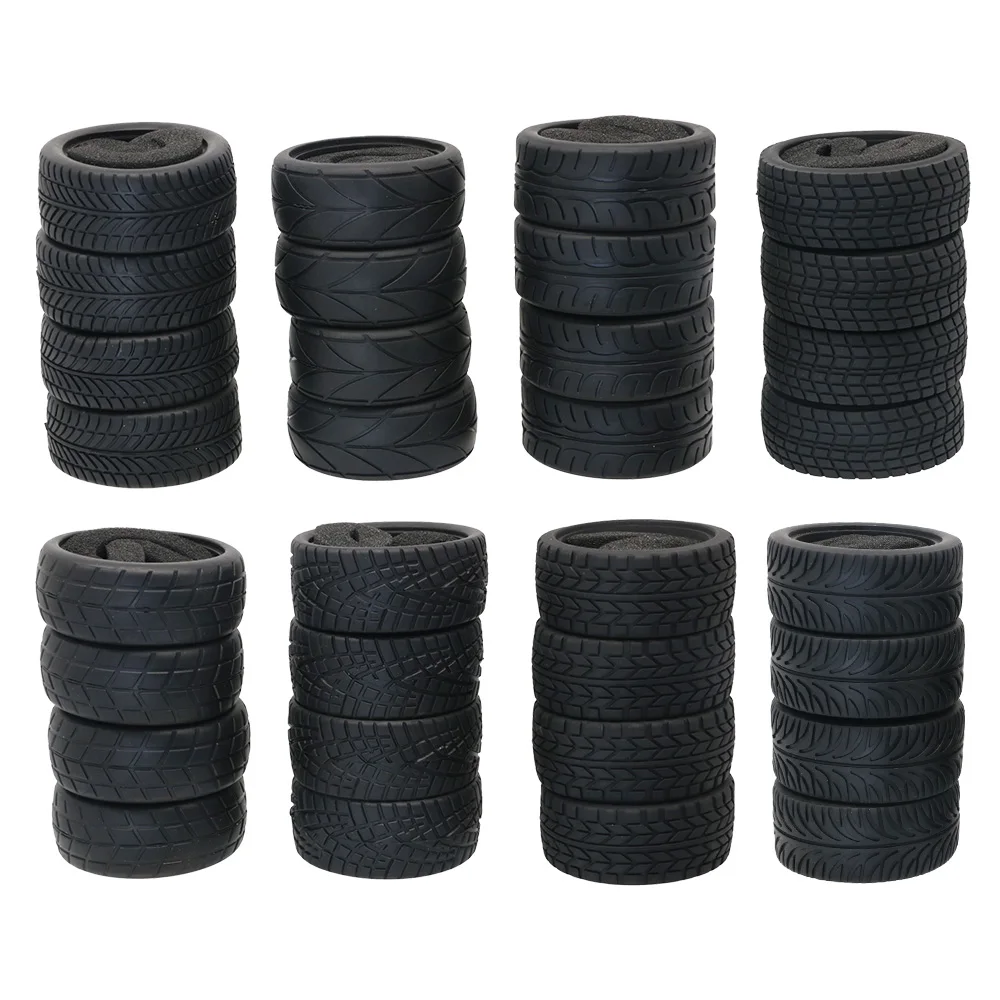 4pcs 1/10 On-Road Car Soft Tires 65MM High Grip Rubber Tyre Hot Melt Tire For HSP Tamiya HPI Kyosho 94122 RS4 D5 TT02 FW06 - view 2