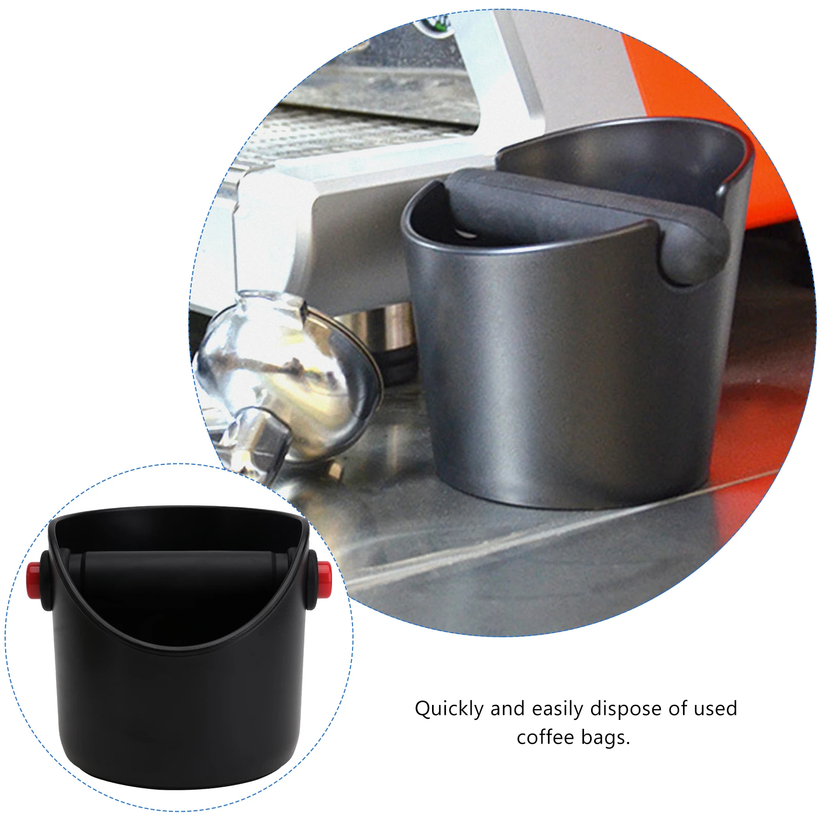 1 قطعة دلو مطحون القهوة المضادة للانزلاق أسفل سهلة التنظيف صندوق طحن الإسبريسو ملحق دلو مطحون القهوة #6