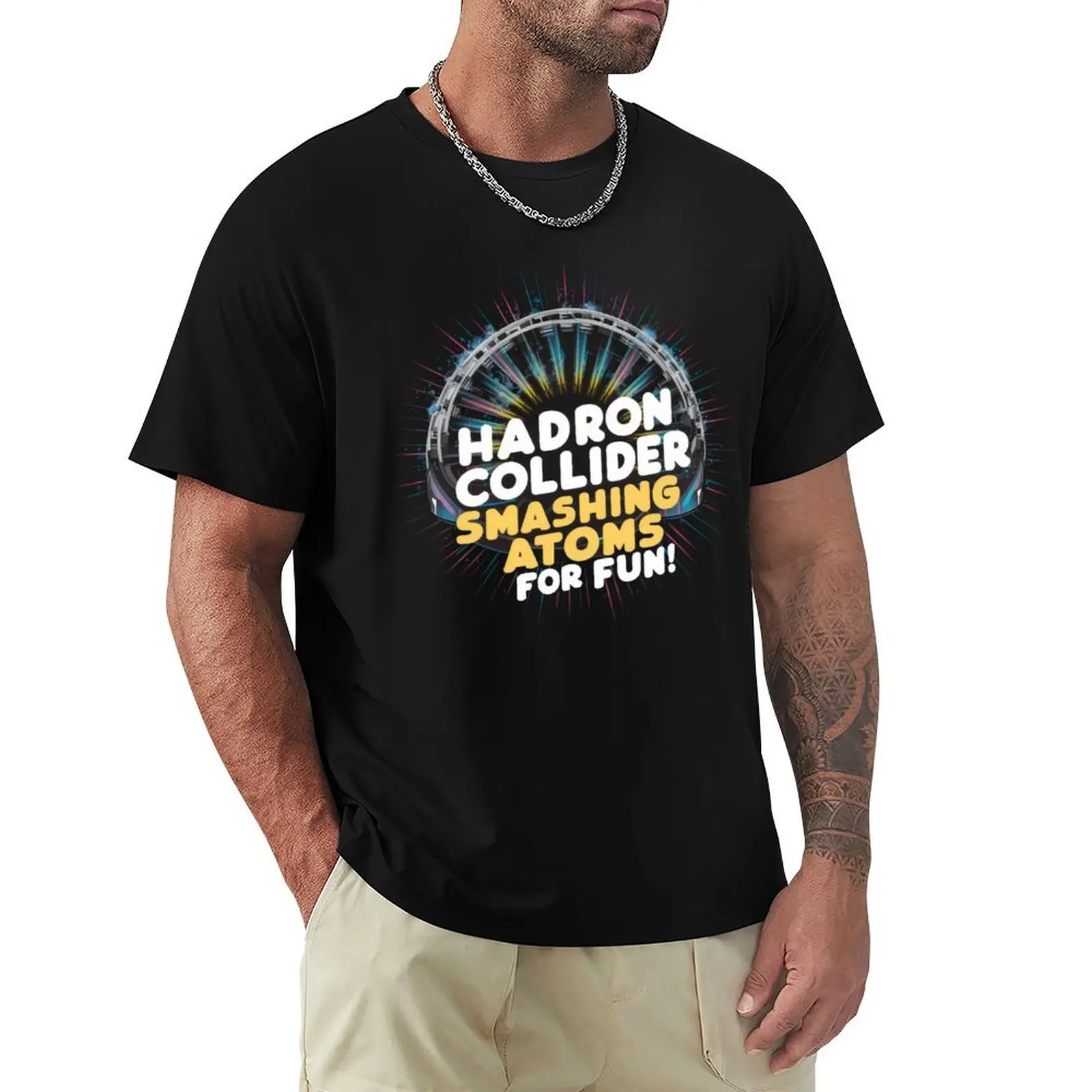 HADRON COLLIDER: Smashing Atoms, Expanding Our Knowledge T-Shirt Lightweight Print T-Shirt