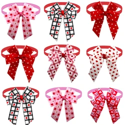 50pcs Valentine's Day Dog Bow Tie Fashion Pet Dog Bowtie Adjustable Puppy Dog Collar Pet Bow Necktie for Small Dogs Pet Supplies