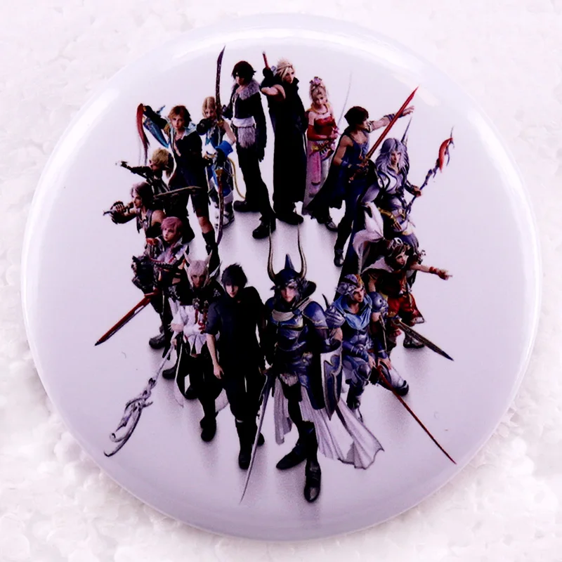 Final Fantasy Pinback Button Pin game Tinplate Badge for various clothing backpacks and bags