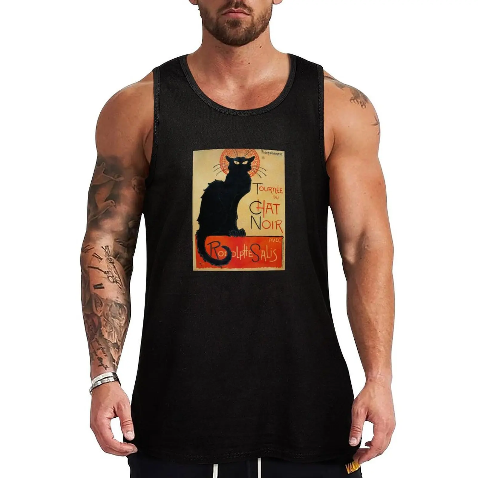 

Tournee du Chat Noir by Théophile Steinlen Vintage French Advertising Poster Tank Top Classic Fit Undershirt Everyday Wear