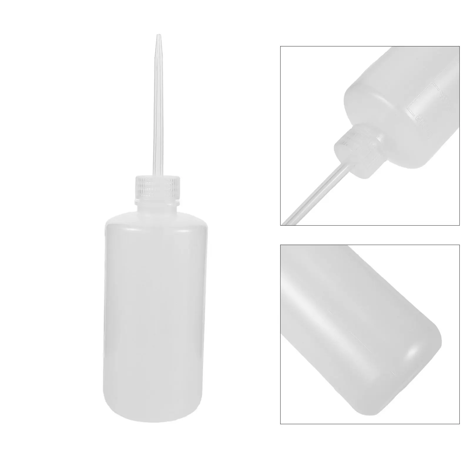6Pcs Laboratory Plastic Squeeze Bottles Clear Precise Needle Tip Refillable Dispenser for Chemical Solvent Craft Cleaning