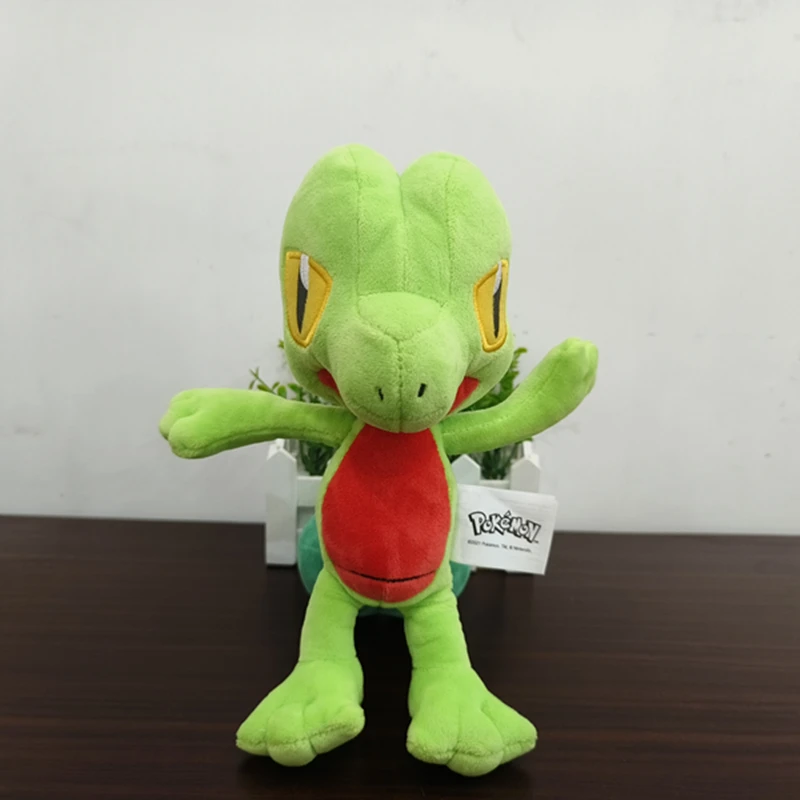 TAKARA TOMY-Pokémon Treecko brinquedos de pelúcia para crianças, bonecas de pelúcia para crianças, presentes de aniversário, novidades