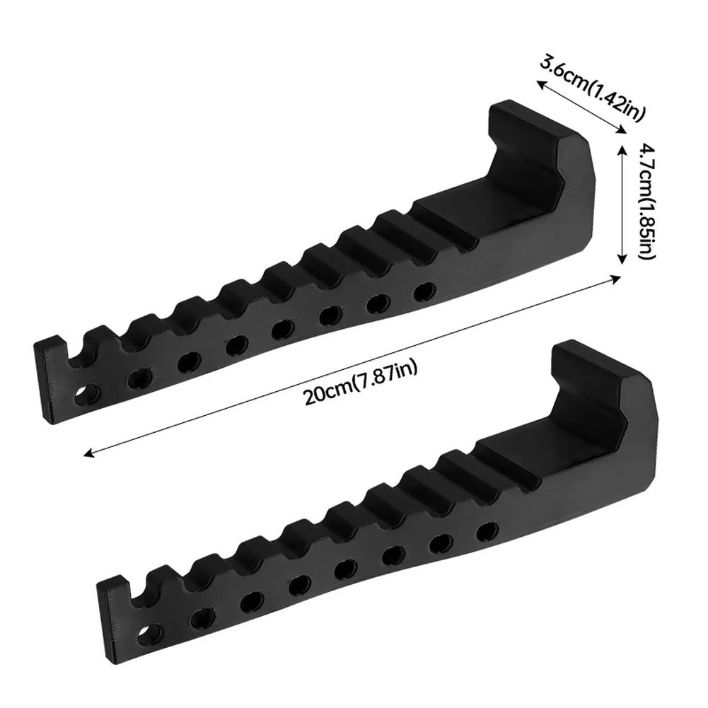 2PCS RV Exterior Clothes Drying Rack Black For Camping Travel Outdoor Laundry Hanger Portable Drying Rack