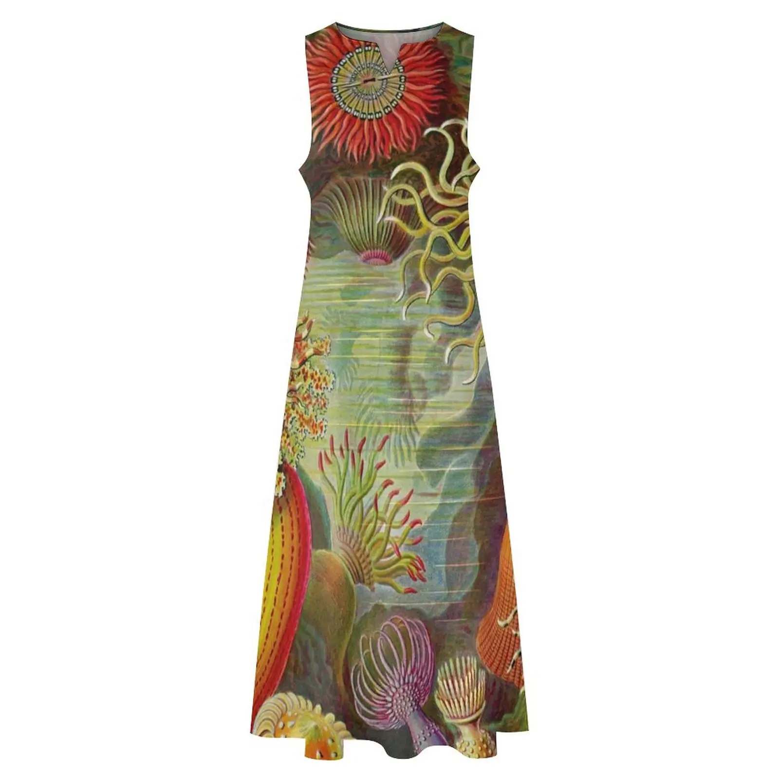 Sea Anemone - Ernst Haeckel Long Dress ชุดราตรี ชุดเดรสฤดูร้อน ชุดสตรี 2025 ชุดเดรส