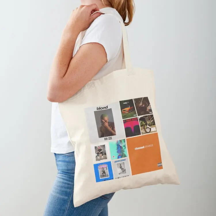 Frank Ocean Album Collage Tote Bag canvas tote bags Women's handbag sacs de shopping canvas shopping bag
