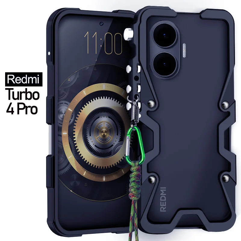 

Luxury Metal Aluminum Bumper Shockproof Back Case Cover For Xiaomi redmi Turbo 4 Pro Turbo4 Aluminum Cases Cover Bumper Coque