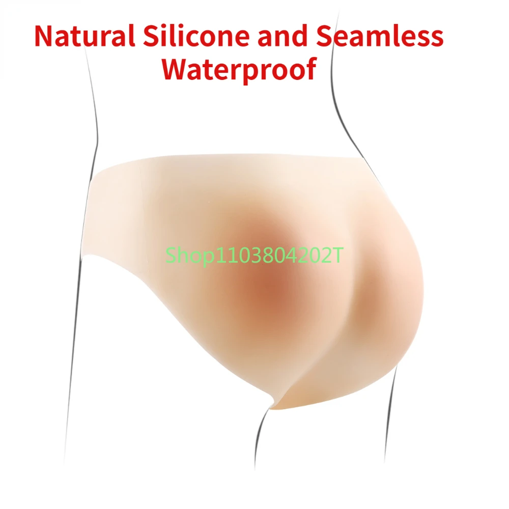 Fashion Sexy Natural Silicone Women High Buttock Bodybuilding Body Shaping Shorts Trangle Pant Seamless Waterproof 3.5cm Thicker