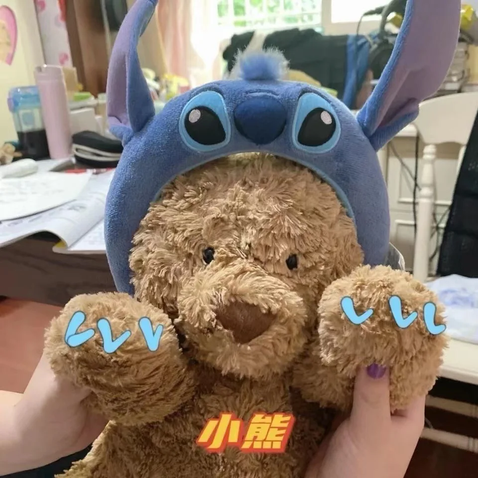 Disney Stitch Plush Headband Cartoon Anime Stitch Soft Fashion Woman Head Band Hair Bands Head Hoop Hair Acessaries Girls Gifts