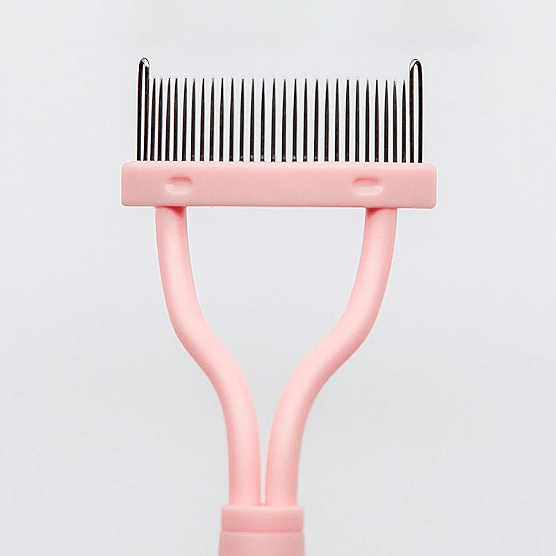 Foldable Mascara Curly Comb Straight Handle Eyelashes Eyebrow Combability Tool Portable Steel Needle Eye Makeup Beauty Tool