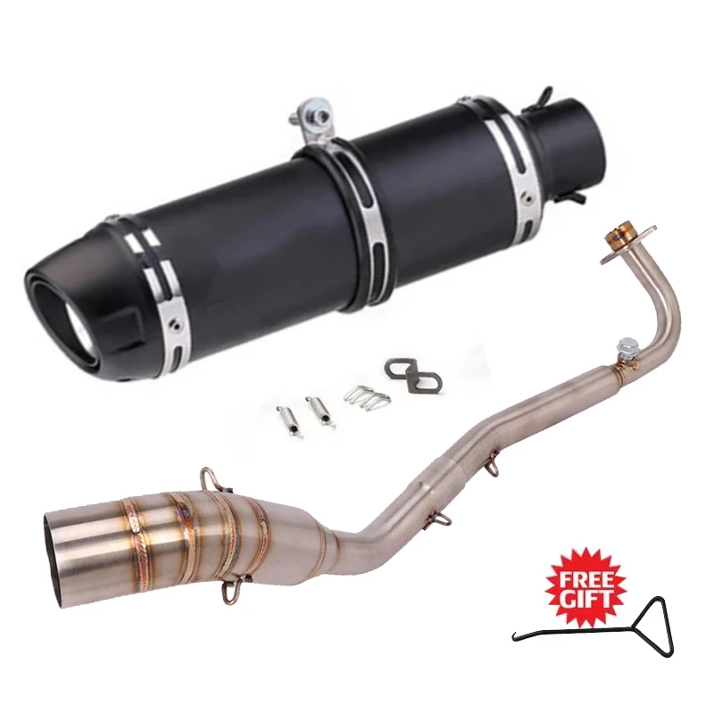 الانزلاق على لكاواساكي Z125 Z 125 دراجة نارية العادم الهروب تعديل نظام كامل الجبهة الأوسط وصلة الأنابيب DB القاتل الخمار 51 مللي متر