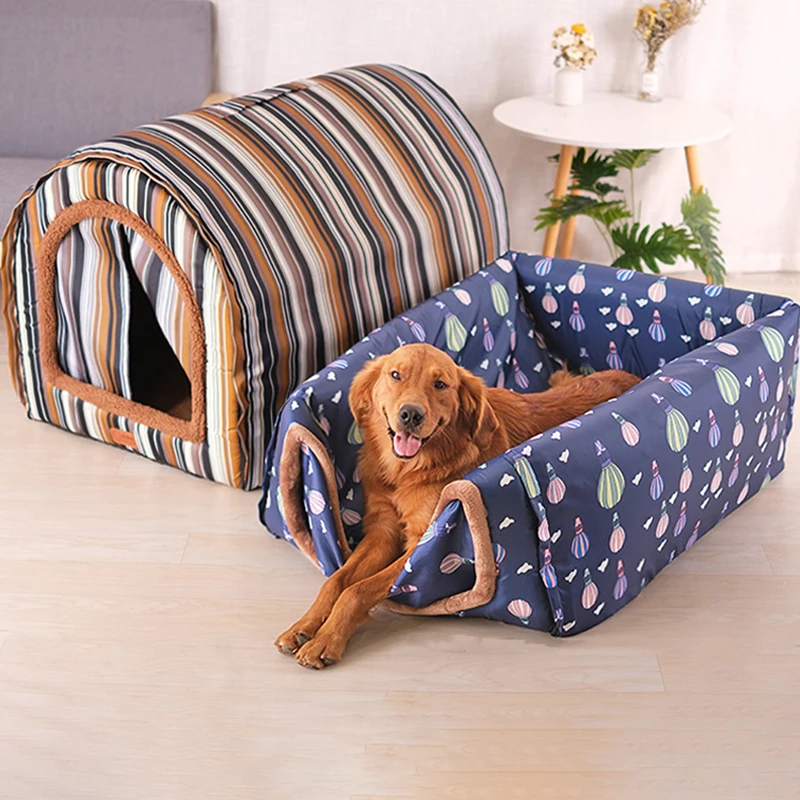 

Large Bed Villa Dog Houses Cat Outdoor Cage Cover Supplies Dog Houses Folding Kennel Soft Legowisko Dla Psa Dog Furniture Fg25