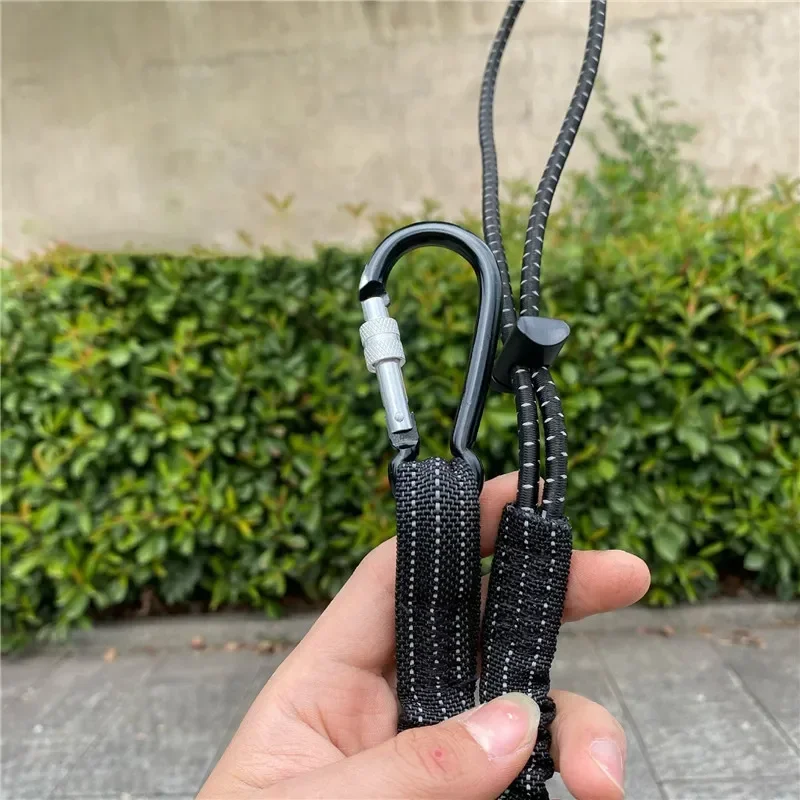 

Safety Kayak Rowing Boat Fishing Rod Pole Coiled Lanyard Cord Safety Bungee Tether Tool Lanyard Paddle Leash with Carabiner