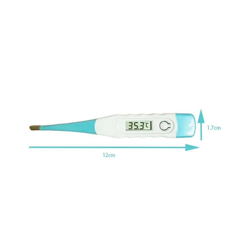 1pcs Medical thermometer Basal digital thermometer fever Electronic LCD Display Soft-head  wave-like Household mother and baby