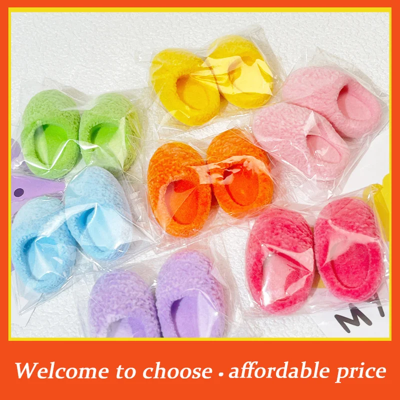

TH 1pc new 1/12Dollhouse Simulation Plush Slippers Model Dollhouse Miniature Shoes Decorations Dolls Dress Up Accessories