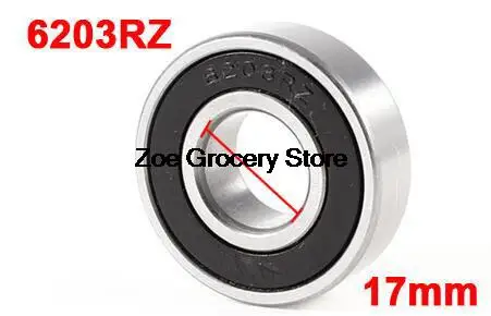 Replacement 6203RZ Roller-Skating Deep Groove Ball Bearing 40x17x12mm