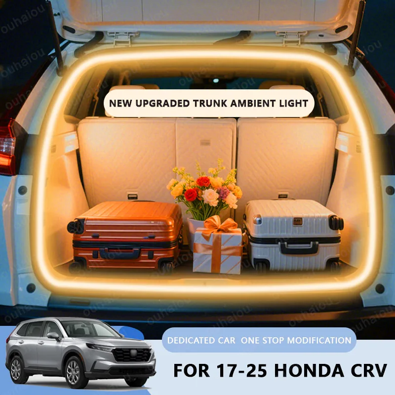 FOR 2017-2025 HONDA CRV Trunk Light Modification Light Atmosphere Lights White Warm White Rear Trunk LED Light Bar (Remark Year)