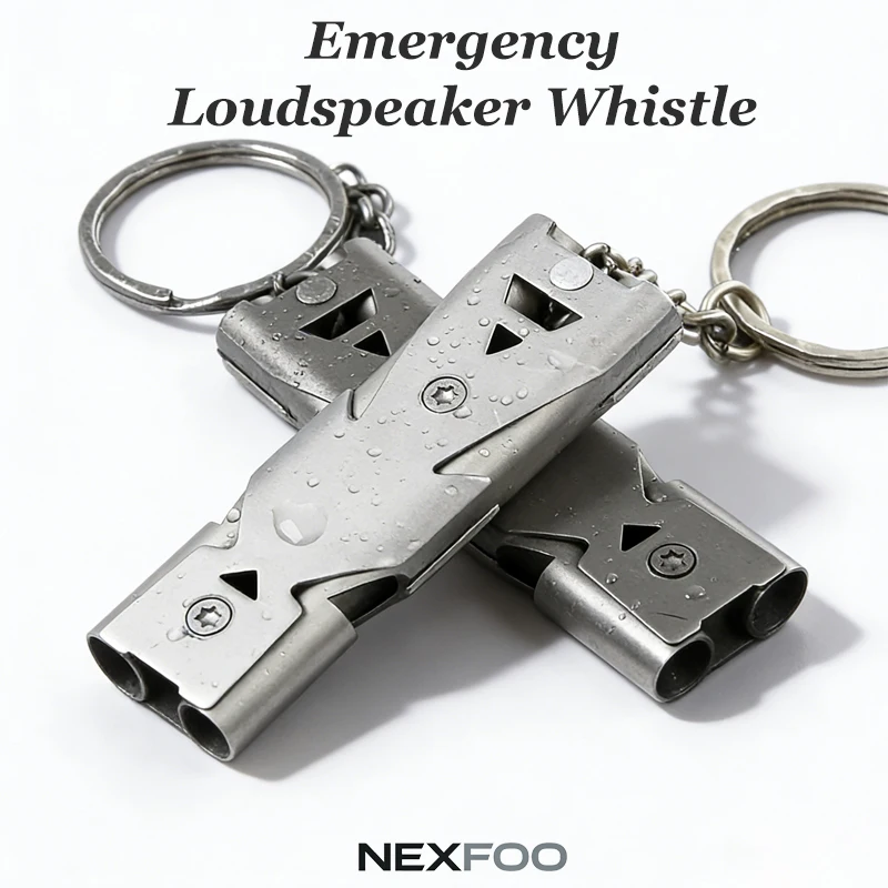 Outdoor Emergency Metal Whistles are Used for Camping SOS Emergency Rescue with Three High-Decibel Blaring Alarm Sounds