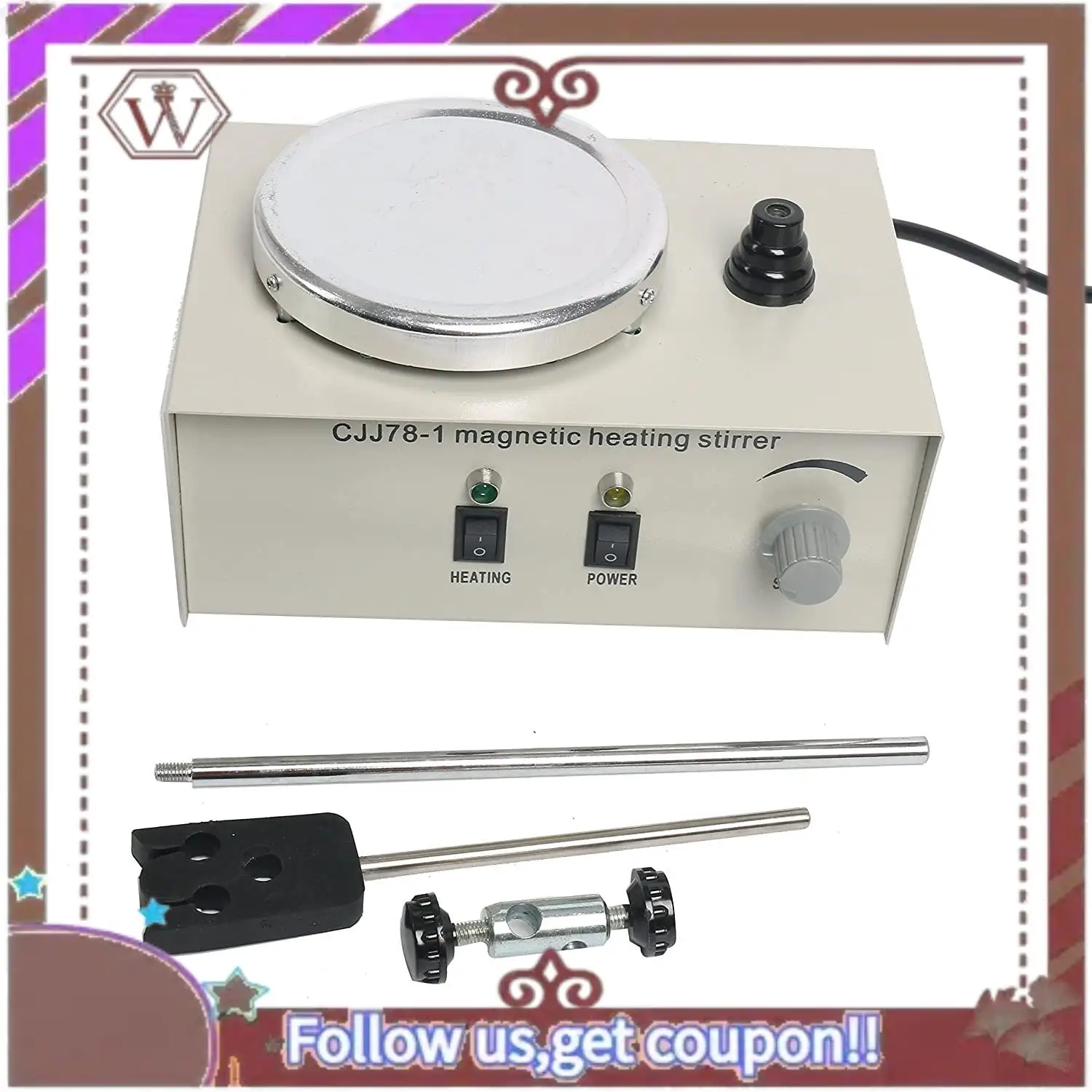 ABBG-220V التدفئة محرك مغناطيسي مختبر خلاط آلة 78-1 موقد محرك مغناطيسي مختبر لتحريك 1000 مللي الاتحاد الأوروبي التوصيل