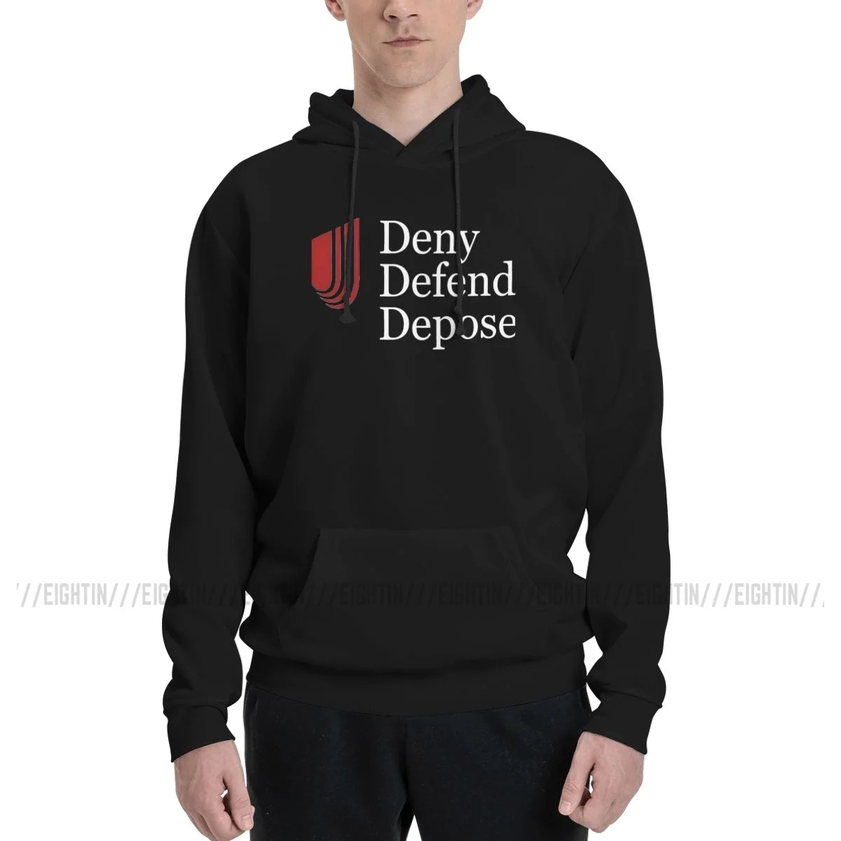 Novelty Hoodies Couple Thin Fleece Sweatshirt Men Deny Defence Deposed Pure Cotton Hooded Sweatshirts Street Hooded Tops