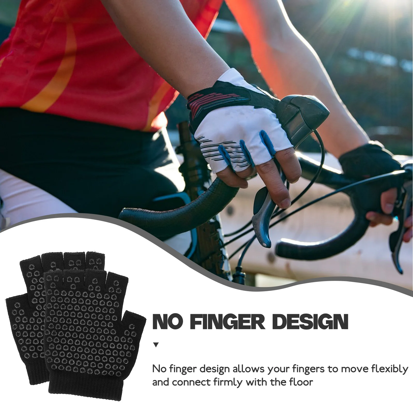 

1 Pair Dancing Workout Training Finger Ladies Anti-Slip Yoga Non-Slip Fitness Workout Women Yoga Gloves Gloves