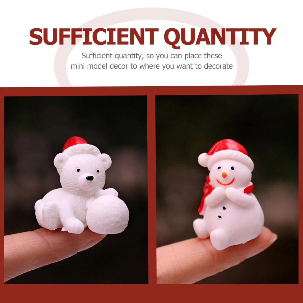 

6 Pcs Christmas Santa Claus Figurines Adorable Miniature Resin Models Festive DIY Home Office Garden Decor Realistic