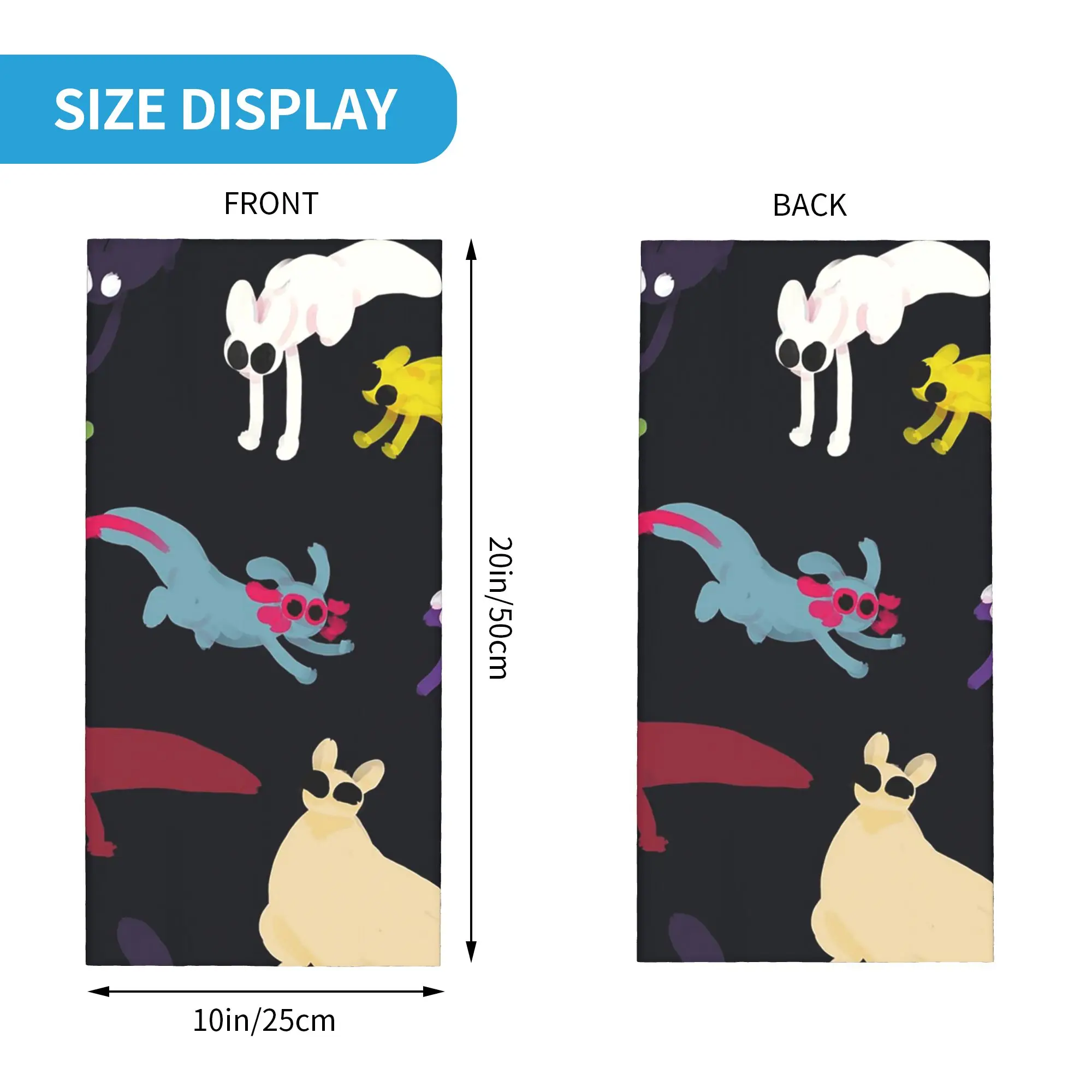 Rain World Slugcats Pattern Game Bandana Neck Cover Printed Wrap Scarf Cycling Scarf Cycling Unisex Adult Winter