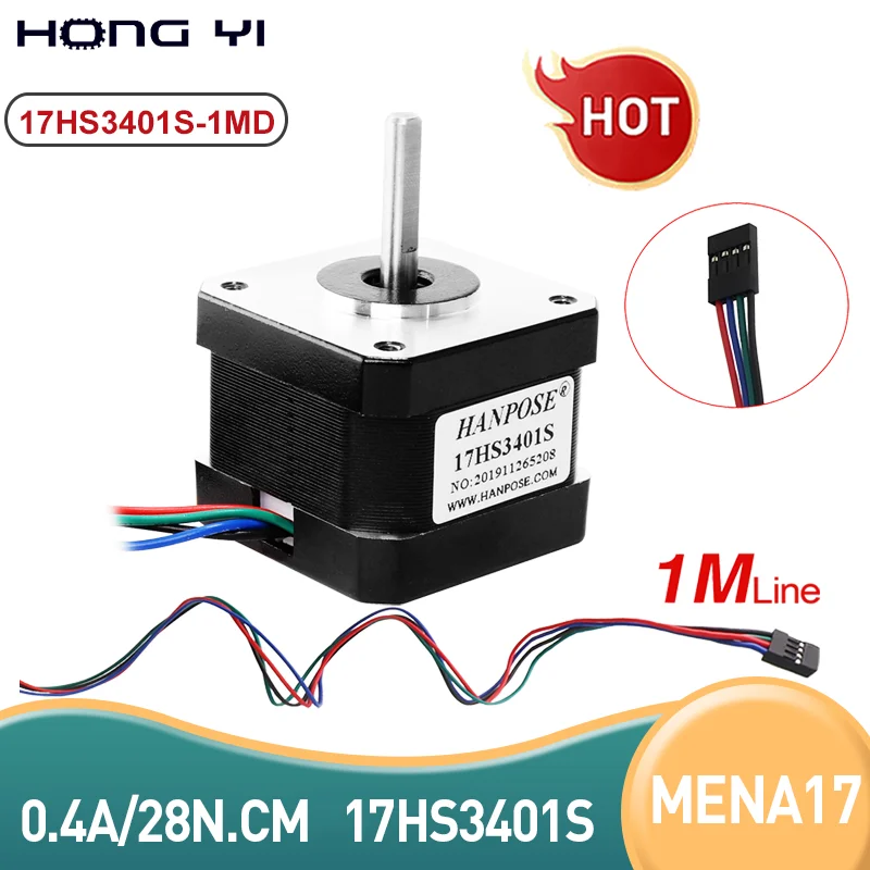 17HS3401S-1MD 42 Motor Two-phase Hybrid Nema17 Stepper Motor 1.3A 28N.CM  For CNC Milling Machine