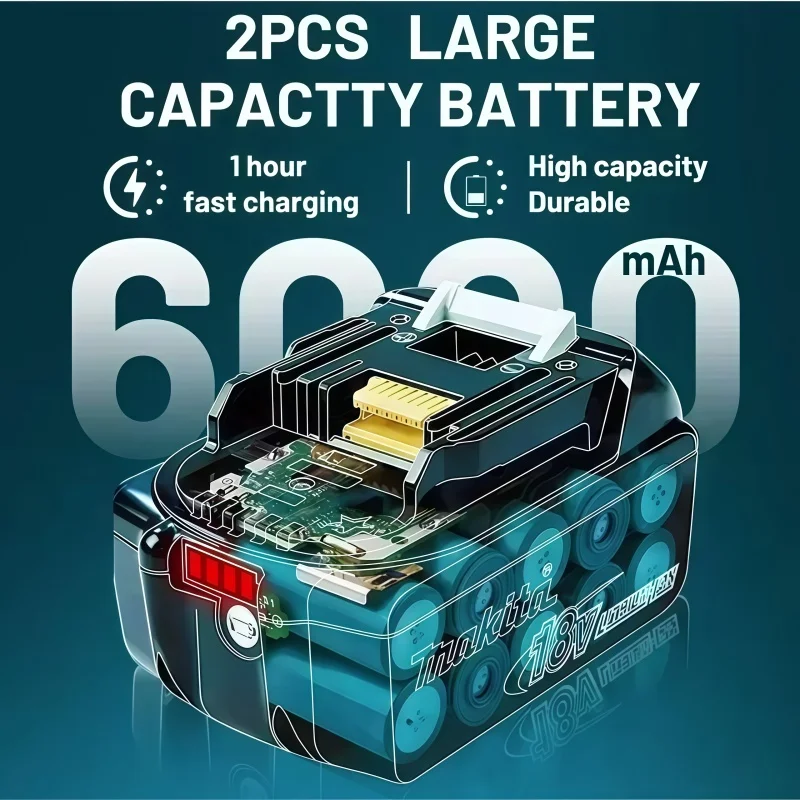 Original Makita 18V Rechargeable Battery 6.0Ah BL1860 BL1860B BL1840 BL1840B BL1850 BL1850B For Makita Power Tools