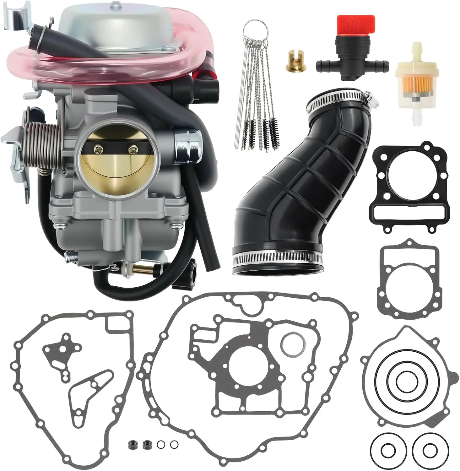 Carburetor Replacement for Kawasaki Bayou 300 KLF300A 1986-1987, KLF300B 1988-2005, KLF300C 1989-2005 ATV Carb with Full Gasket