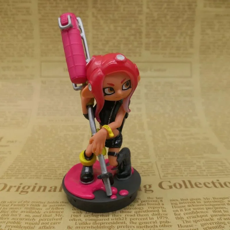 Oryginalne Splatoons Model figurki NS Ika Musume lalki Amiibo akcesoria do dekoracji blat dekoracji zabawka dla dzieci prezent